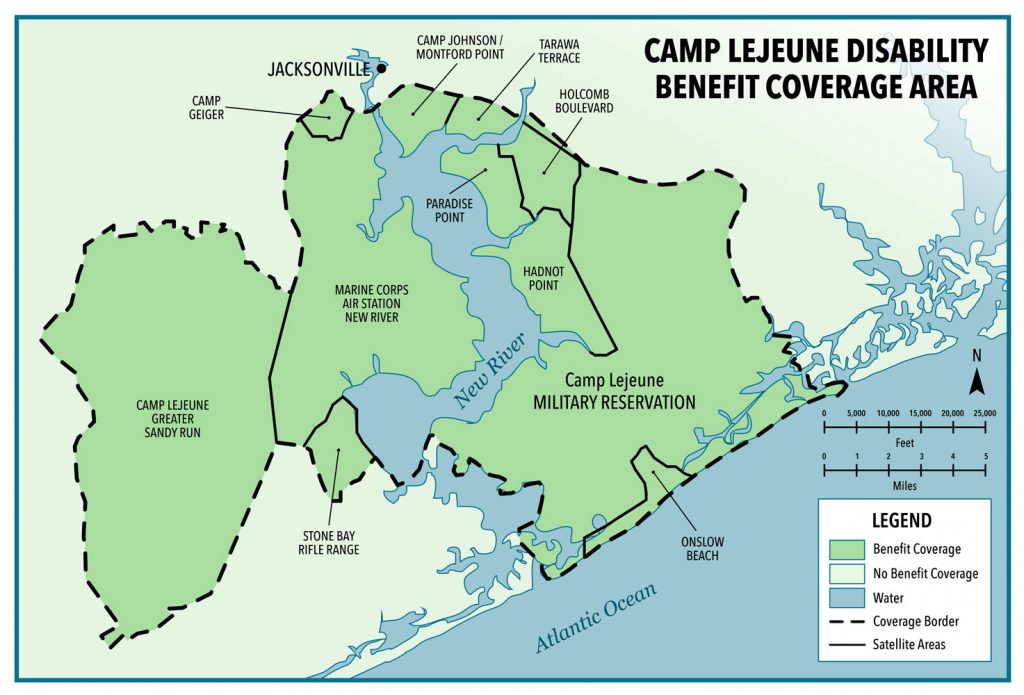 Camp Lejeune Benefit Coverage Map